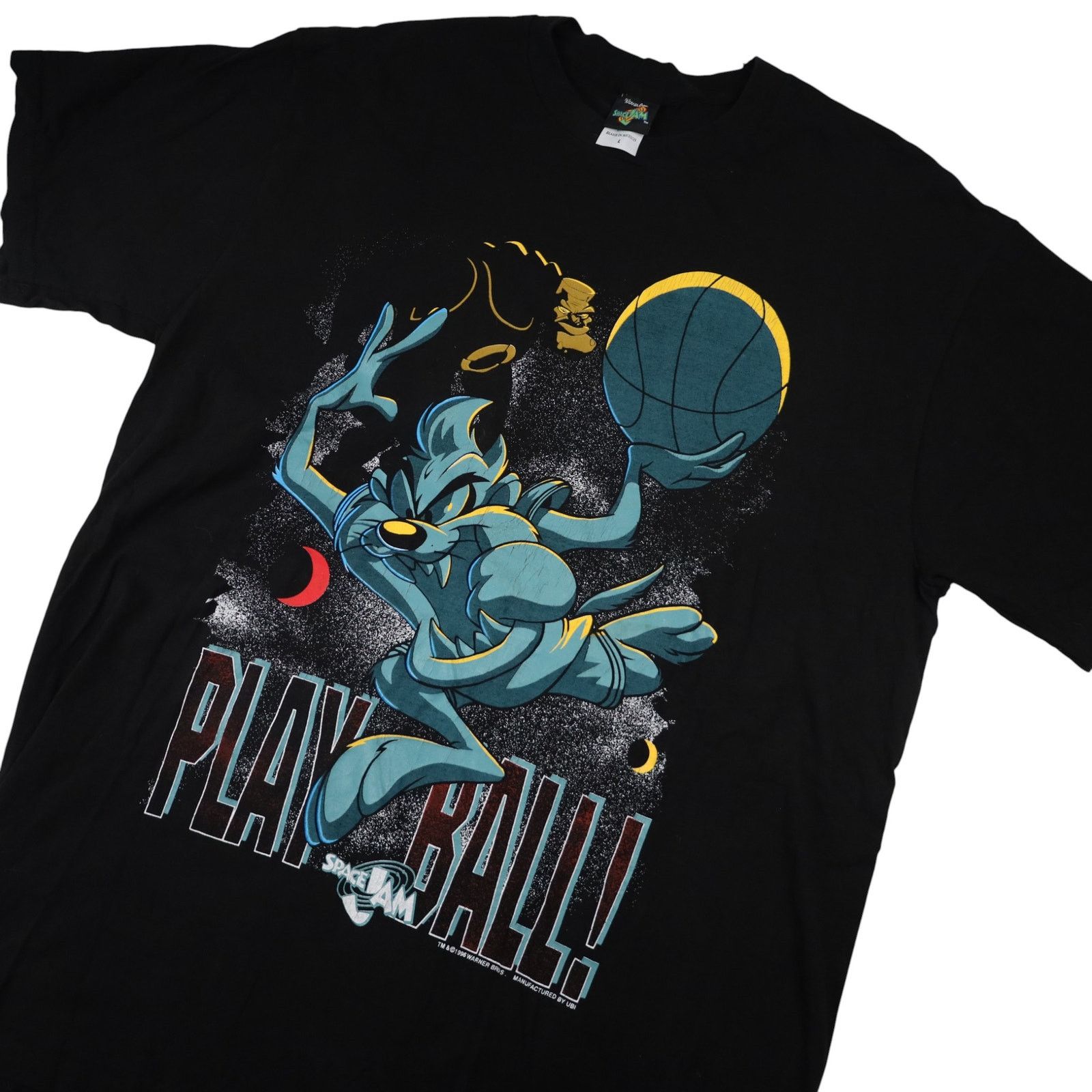 Vintage × Warner Bros Vintage 90s Space Jam Taz Graphic T Shirt Size US L / EU 52-54 / 3 - 2 Thumbnail