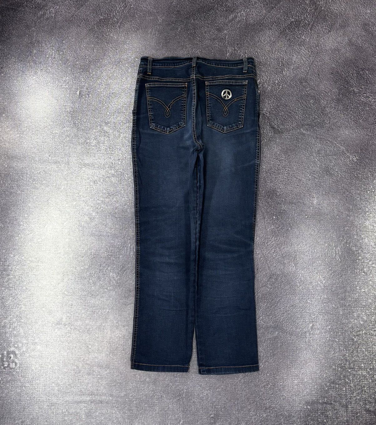 Moschino Vintage Moschino Women’s Hippie Logo Luxury Blue Denim Jeans Size 27" / US 4 / IT 40 - 1 Thumbnail