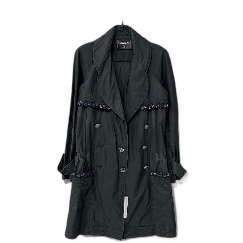 Chanel Black Parachute Fabric Coat by Chanel Size S / US 4 / IT 40 - 1 Thumbnail