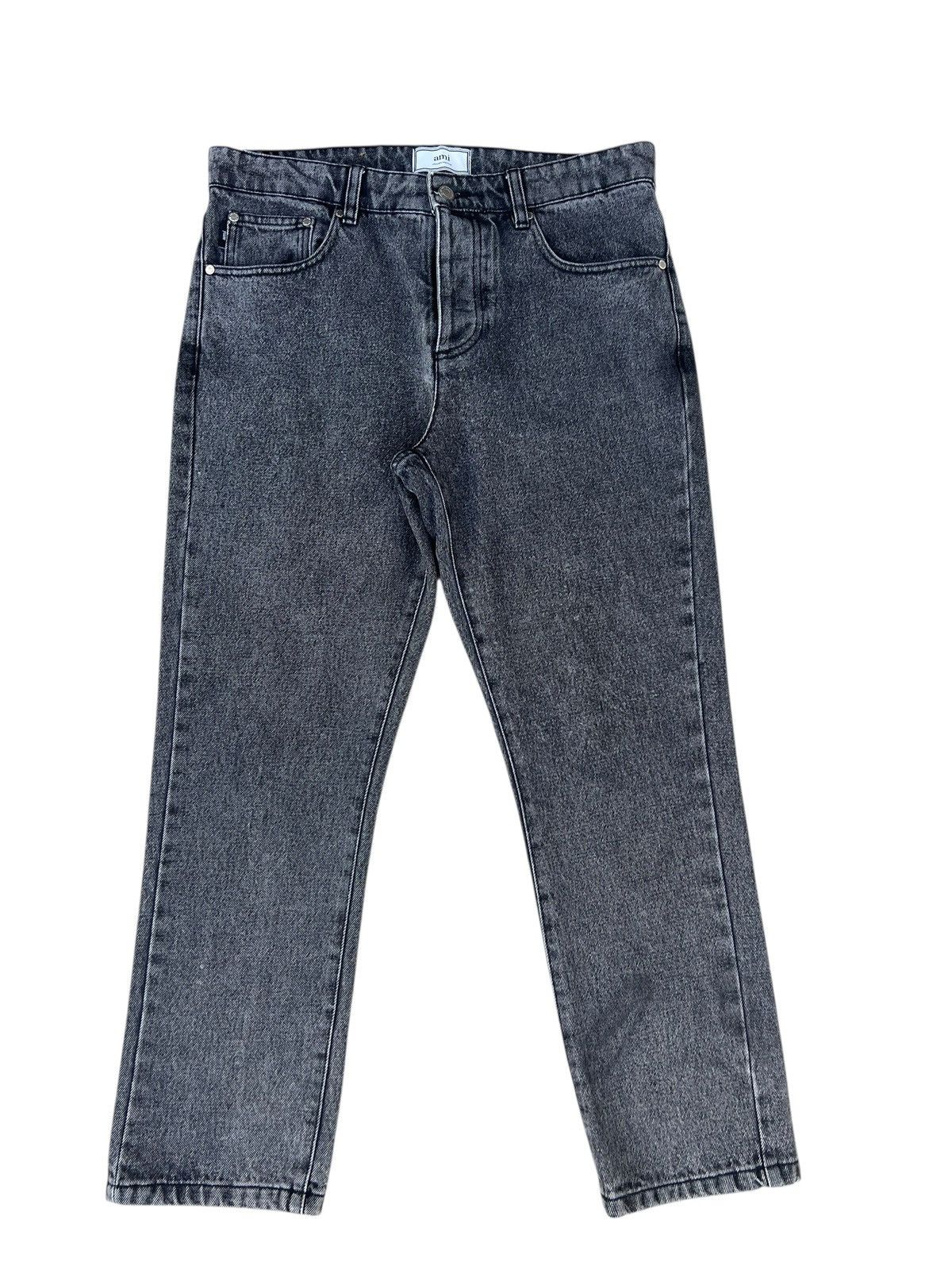 AMI AMI Made in Portugal Black Denim Cropped Jeans Size US 30 / EU 46 - 1 Thumbnail