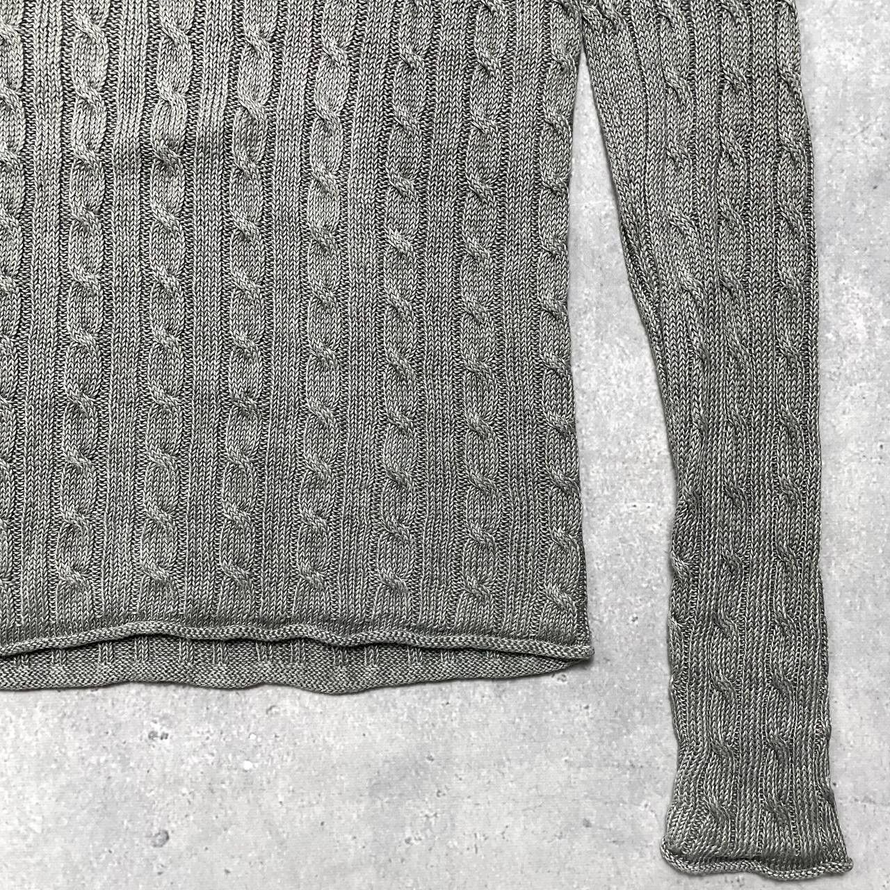 Ralph Lauren Vintage 2000s Ralph Lauren V-Neck Cable Knit Sweater Women’s Size L / US 10 / IT 46 - 8 Thumbnail