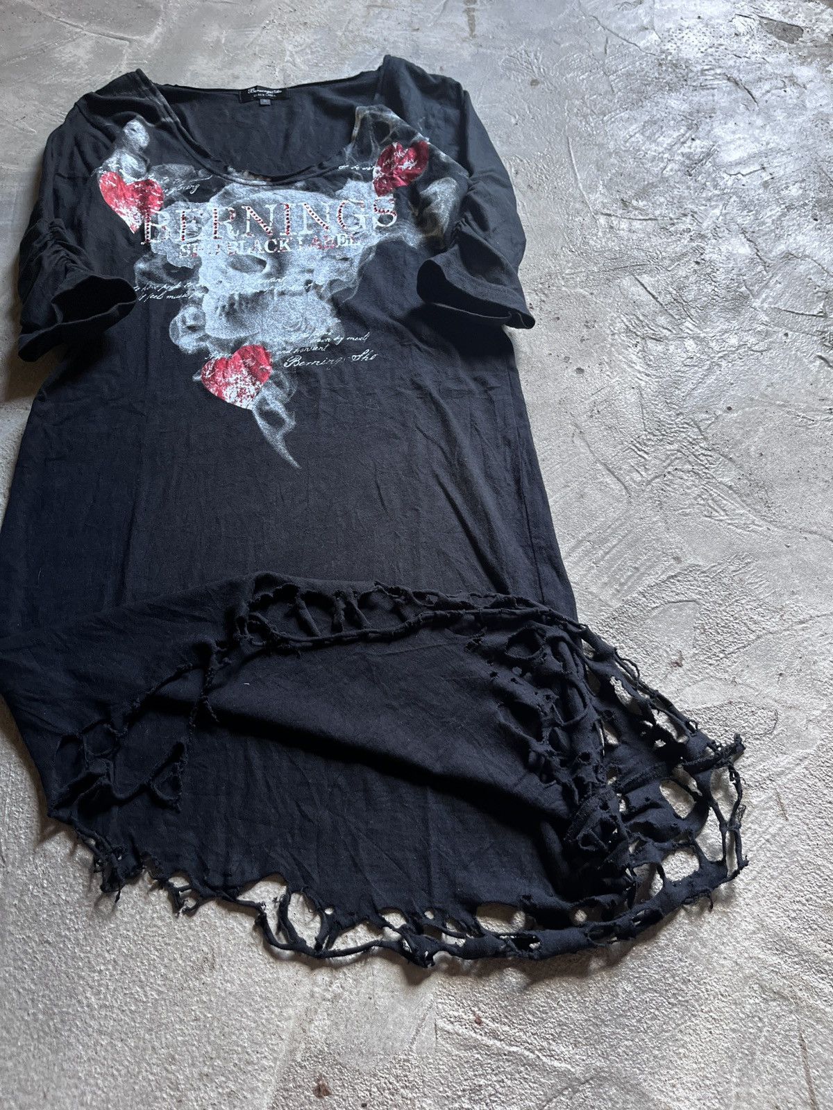Japanese Brand BERNINGS SHO DISTRESSED SMOKE SKULLS Size US M / EU 48-50 / 2 - 3 Thumbnail