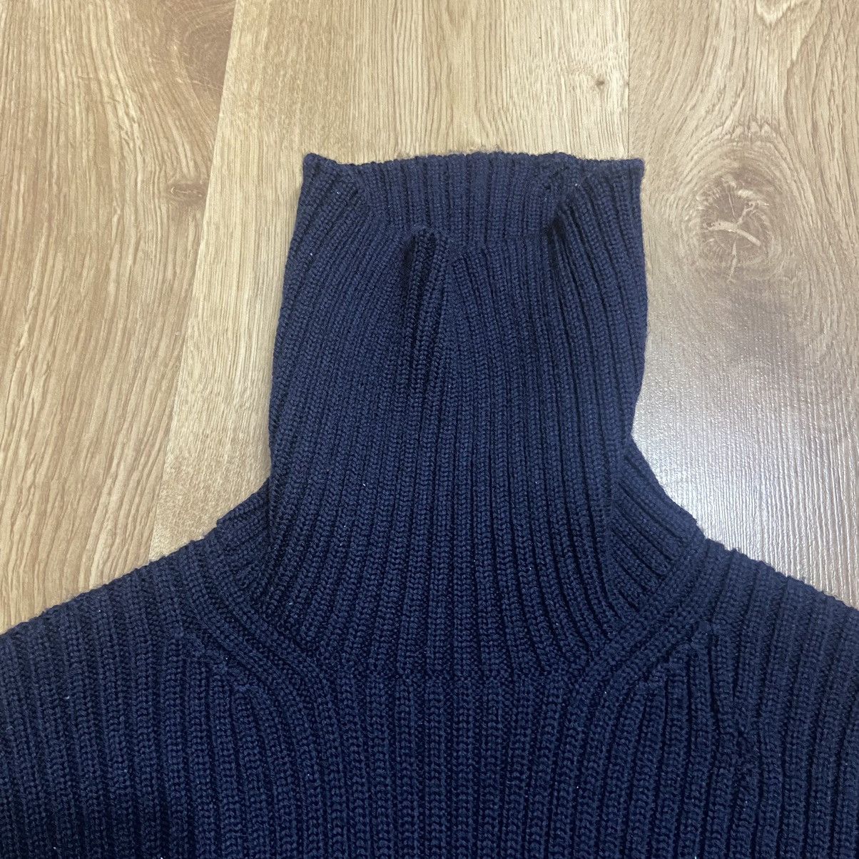 Prada RARE Prada Vintage Archive Hard Knit Navy Sweater High Neck Size US L / EU 52-54 / 3 - 5 Thumbnail
