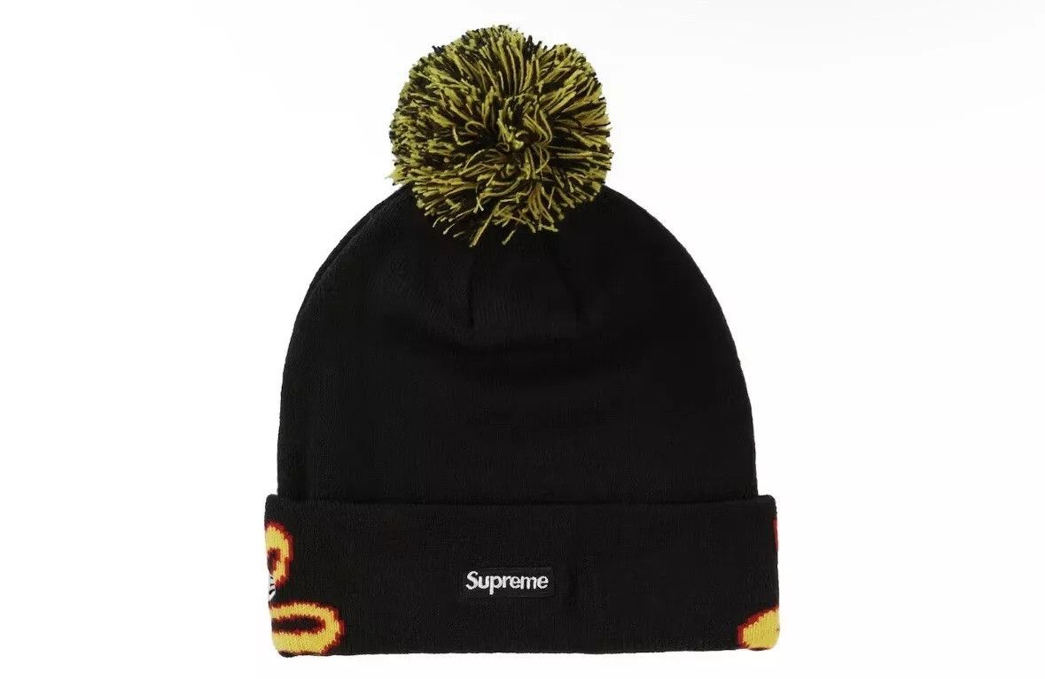 Supreme Supreme x New Era Script Cuff Beanie FW 19 BLACK Size ONE SIZE - 2 Thumbnail