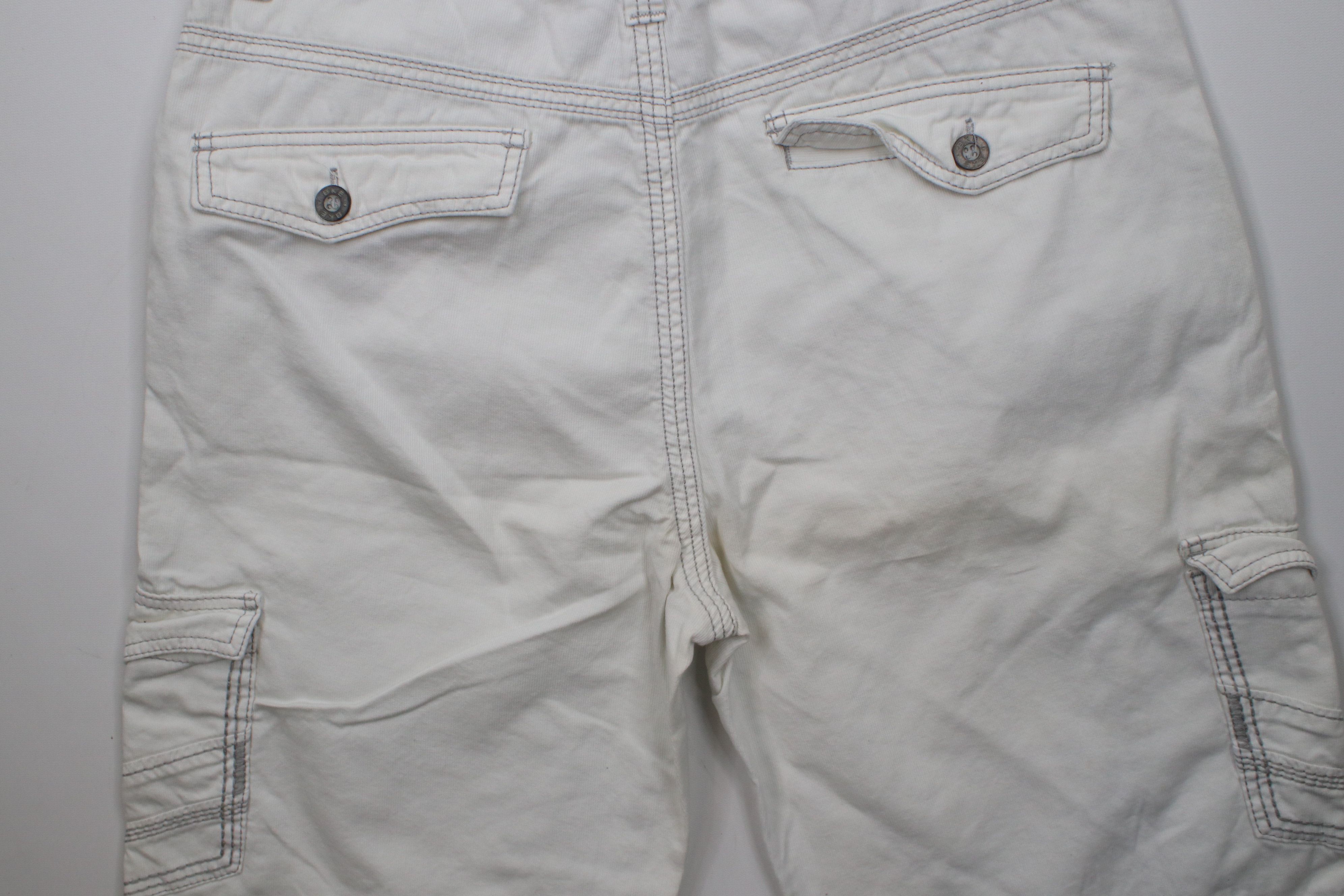 Vintage Buckle BKE Fit Baggy Ribbed Cargo Shorts White Cotton Size US 36 / EU 52 - 11 Thumbnail