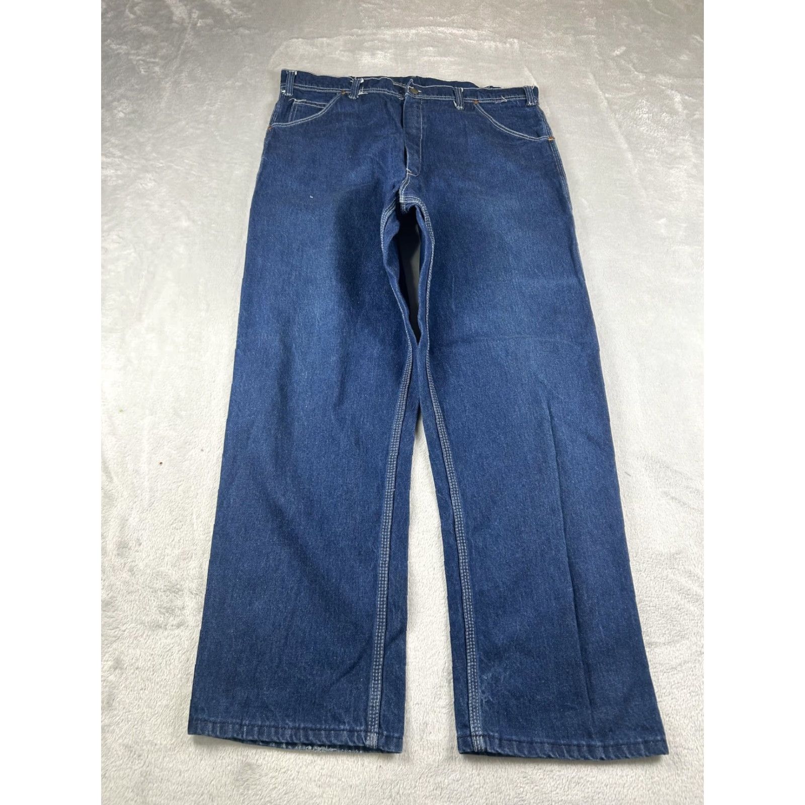 Vintage VINTAGE Key Jeans Mens 38x30 Blue Carpenter Workwear Denim Made USA 70s 80s Size US 38 / EU 54 - 2 Thumbnail