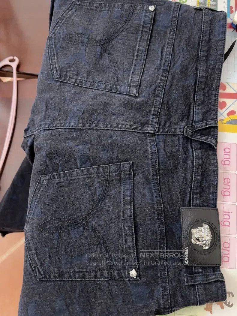 Versace Versace Dark flower jeans Size US 31 - 5 Thumbnail