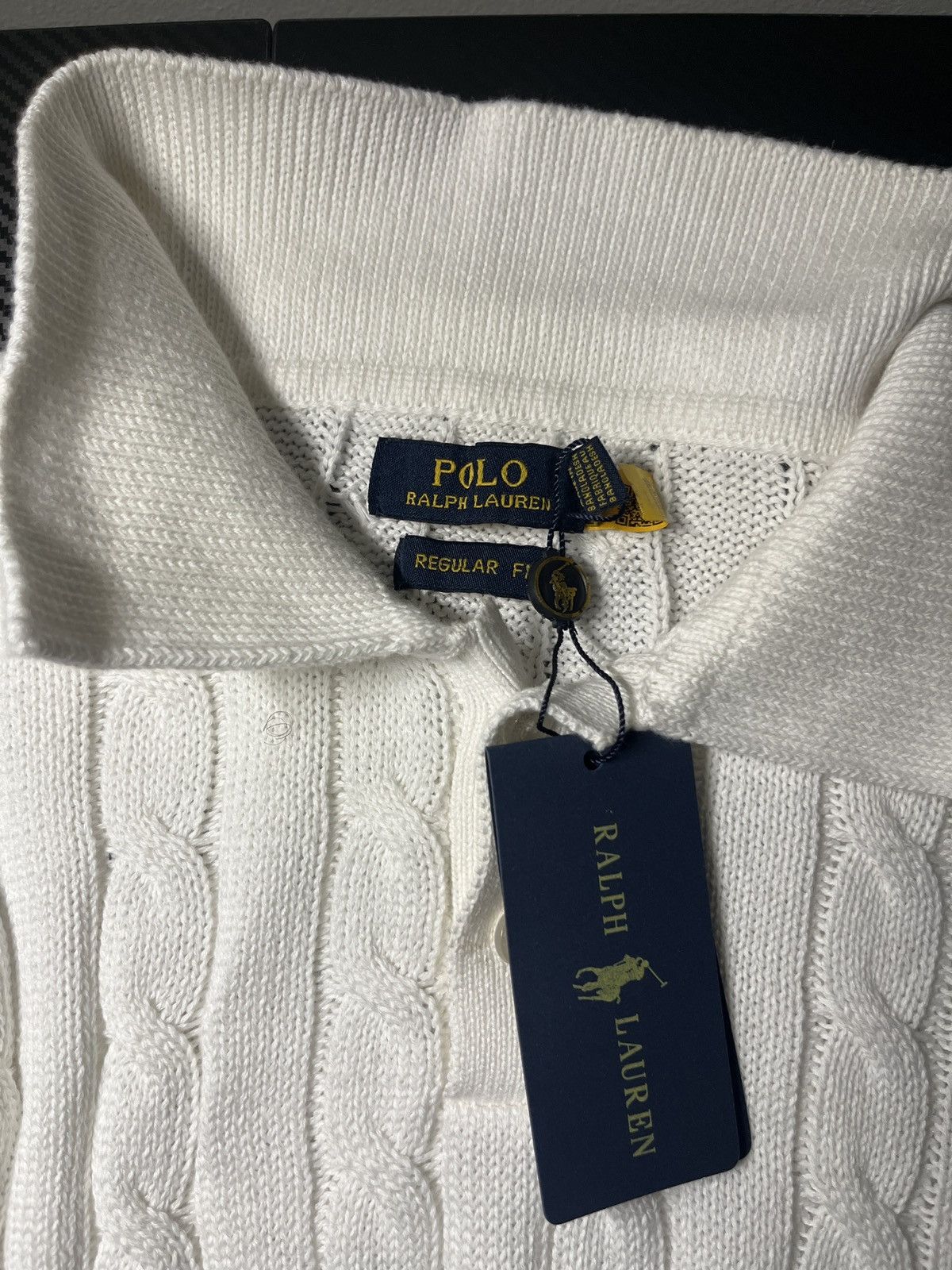 Polo Ralph Lauren Polo Ralph Lauren White Cable-Knit Long Sleeve Sweater Size US M / EU 48-50 / 2 - 3 Thumbnail