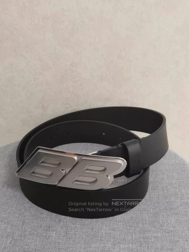 Balenciaga Balenciaga Black BB Leather Belt. Size ONE SIZE - 2 Thumbnail