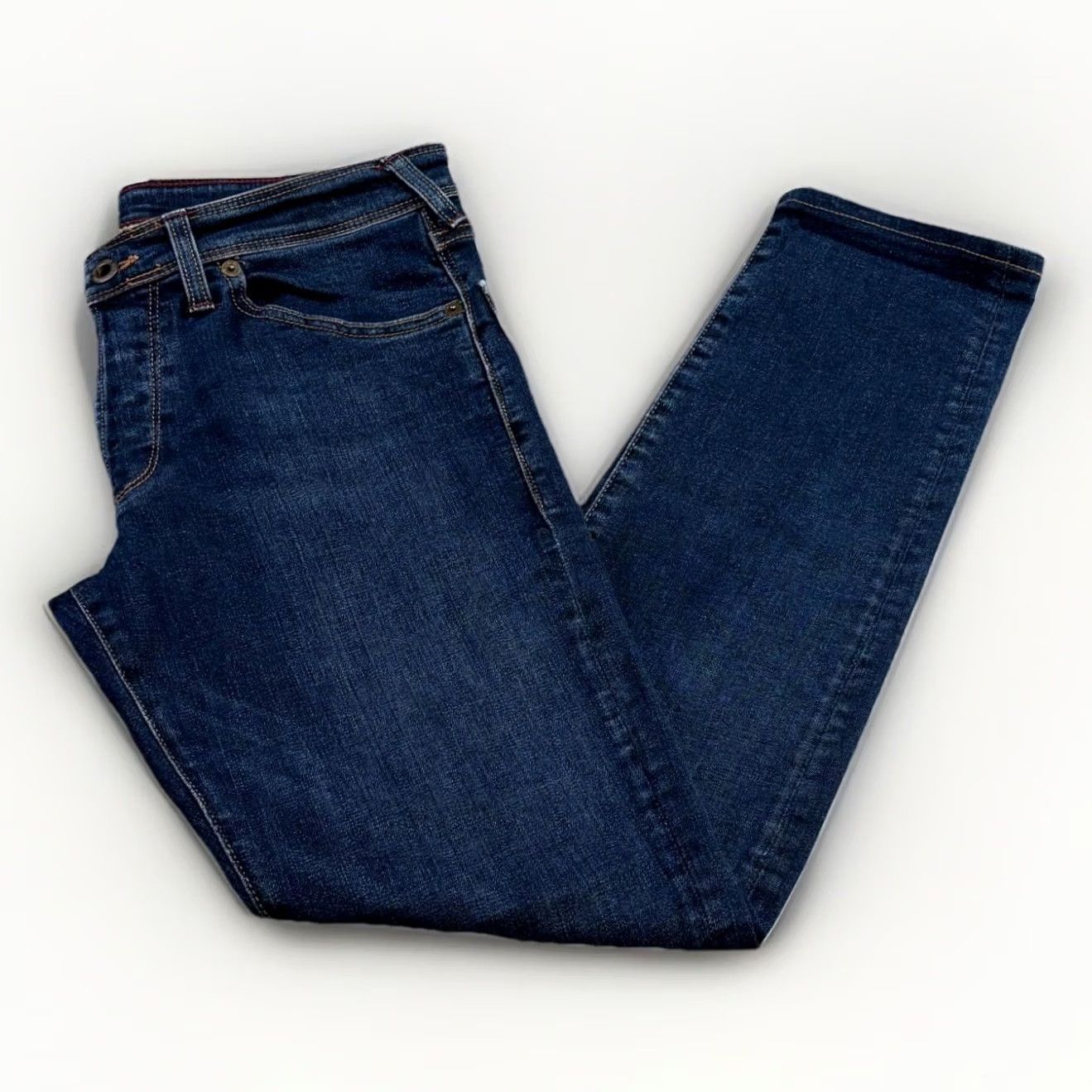 Jack Wills Jack Wills Jeans Skinny Jeans W32” L32” Men Blue Button Fly Pant Denim - 5-Pocket Design Regular Waist Vintage No (Used) Size US 32 / EU 48 - 3 Thumbnail