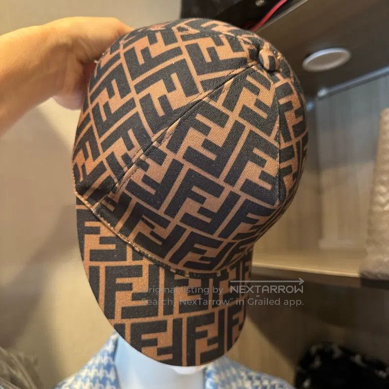 Fendi Fendi Full-Print Monogram Duckbill Hat Size ONE SIZE - 2 Thumbnail