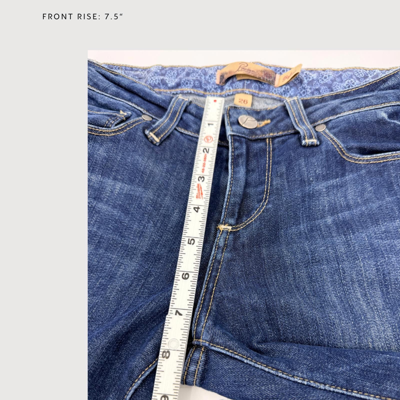 Paige Paige Skyline Low Rise Slim Straight Jeans 26 Y2K Size 26" / US 2 / IT 38 - 6 Thumbnail