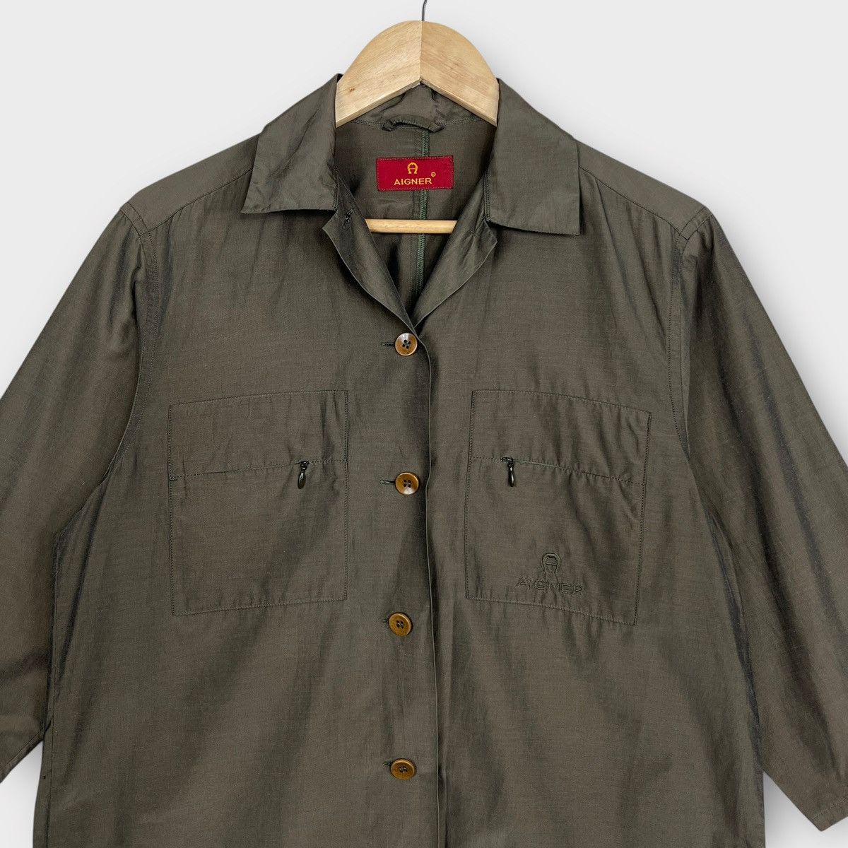 Aigner 🔥 Aigner Short Sleeve Shirt Jacket Size M / US 6-8 / IT 42-44 - 3 Thumbnail