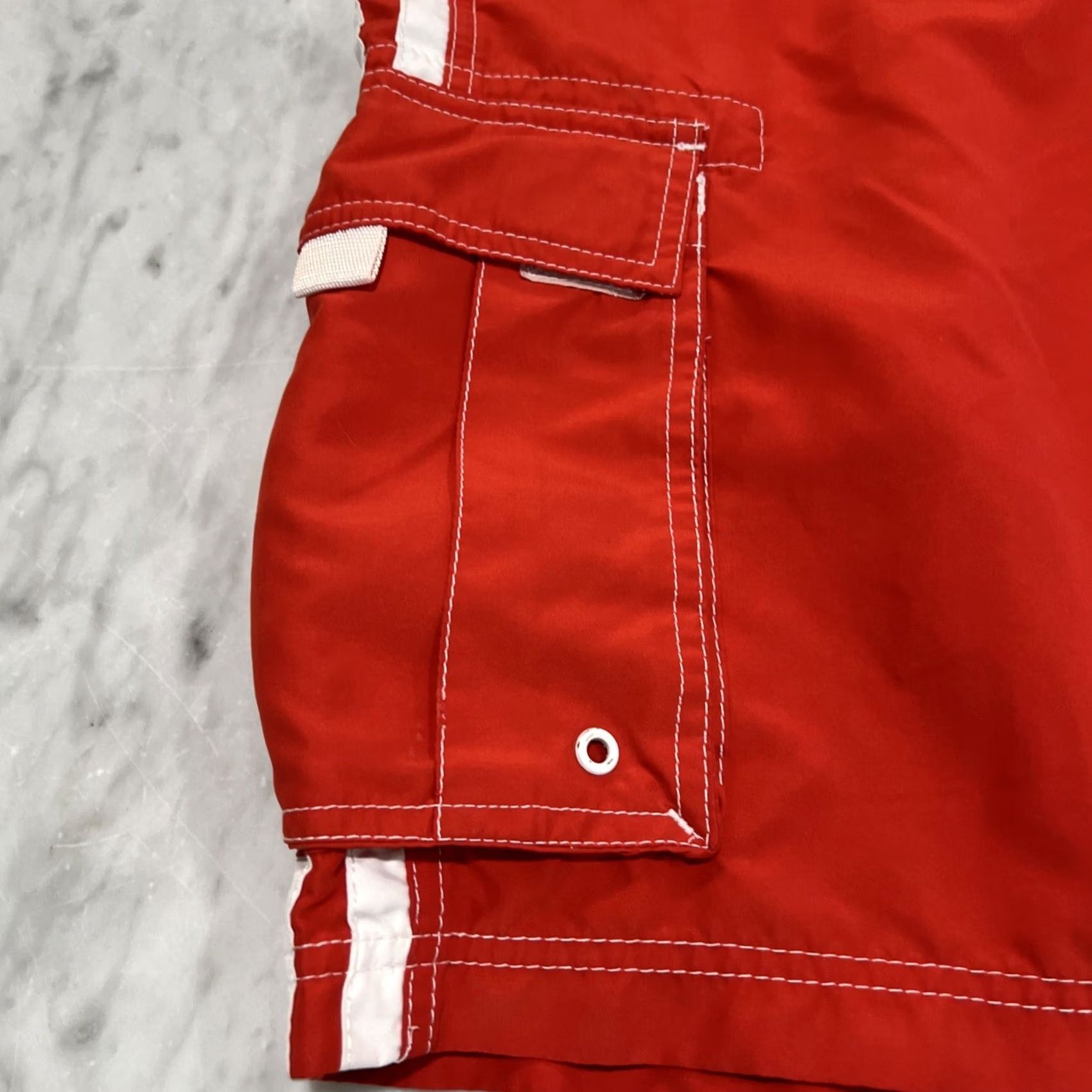 Ocean Pacific VINTAGE Ocean Pacific OP Men’s Large Swim Trunks Lined Orange Red Trunks Mens Beach 90s Size US 33 - 4 Thumbnail