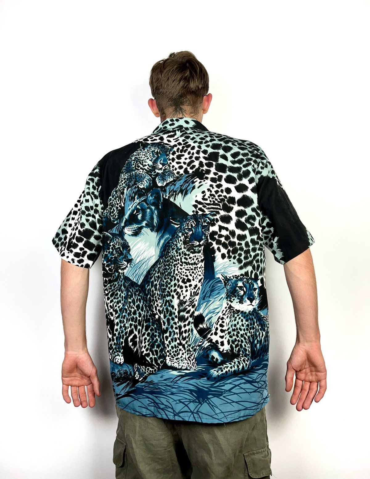 Other 🐆Leopard print button up short sleeve shirt Size US XXL / EU 58 / 5 - 3 Thumbnail
