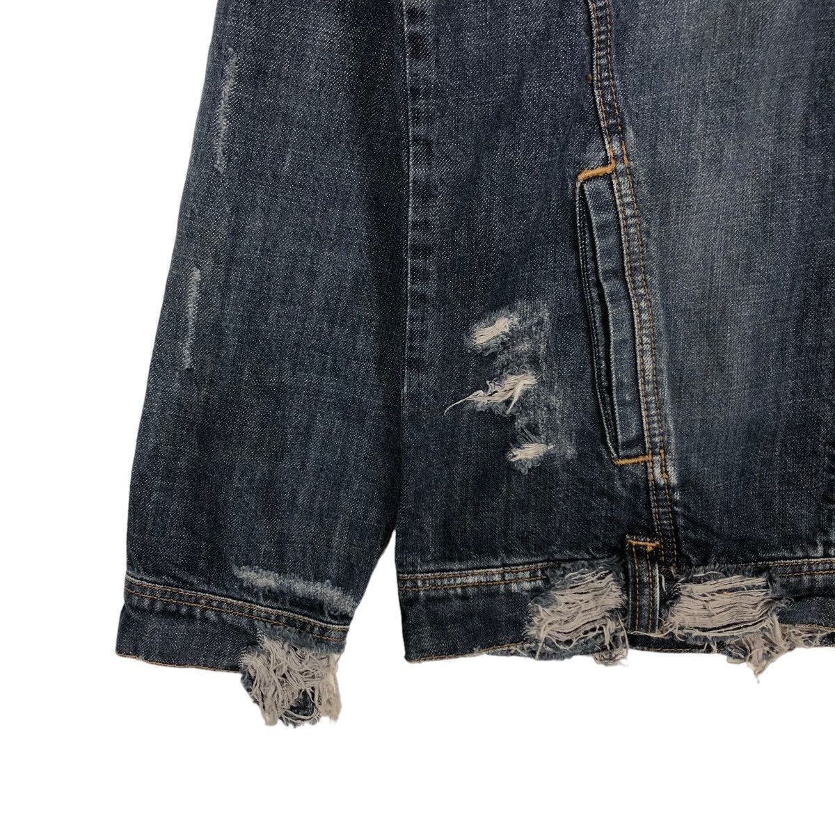 Japanese Brand 🔥Rare Distressed Denim Jacket Punk Design Herritage Stone Size US M / EU 48-50 / 2 - 4 Thumbnail