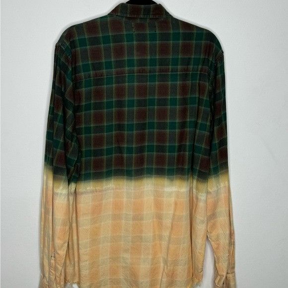 Amiri Amiri Tie Dye Two Tone Bleach Effect Flannel Shirt Green Mul Size US XL / EU 56 / 4 - 6 Thumbnail