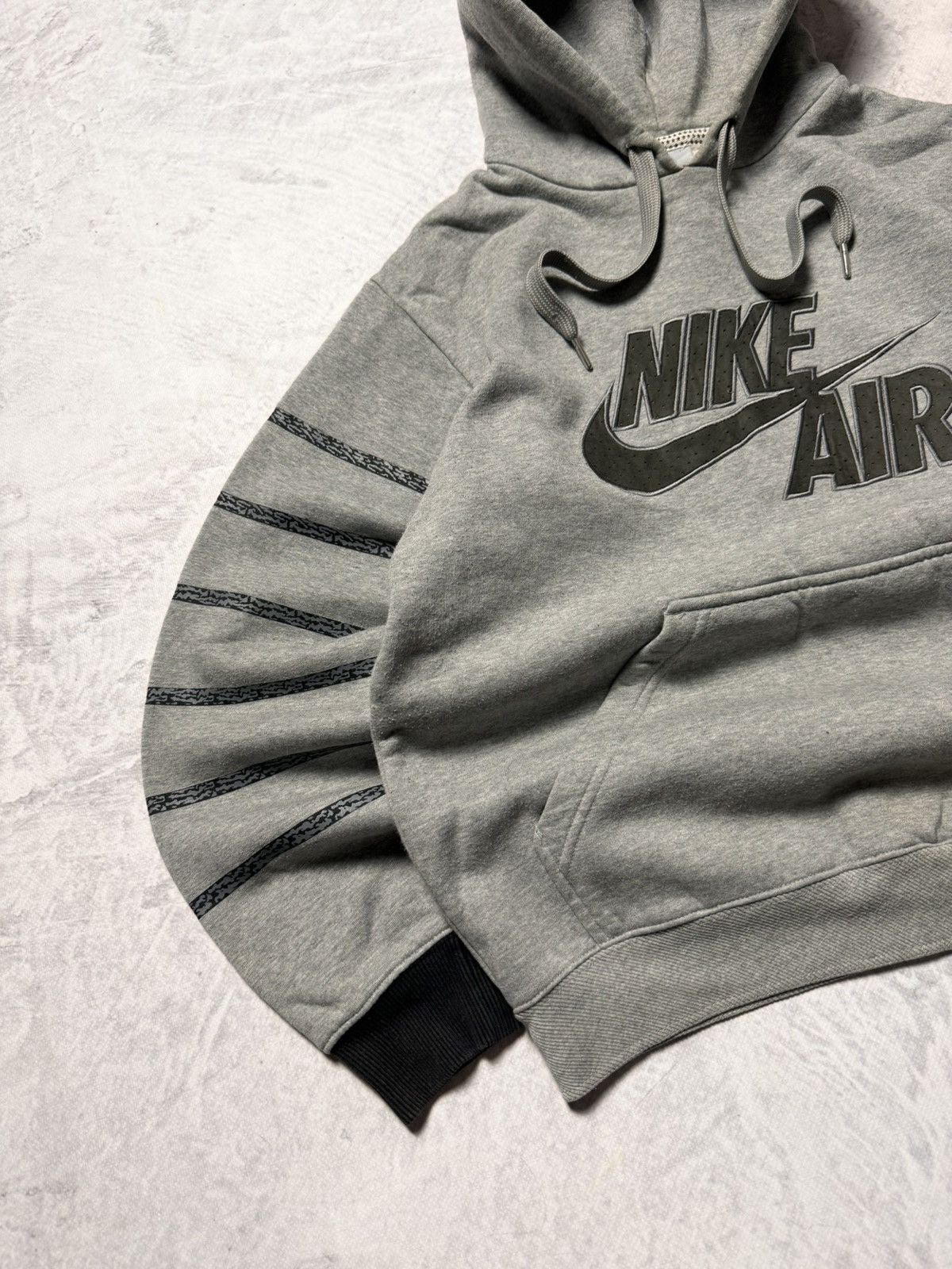 Nike × Vintage 00s Nike Vintage Airmax Big Logo Oversize Hoodie Y2K Size US S / EU 44-46 / 1 - 3 Thumbnail