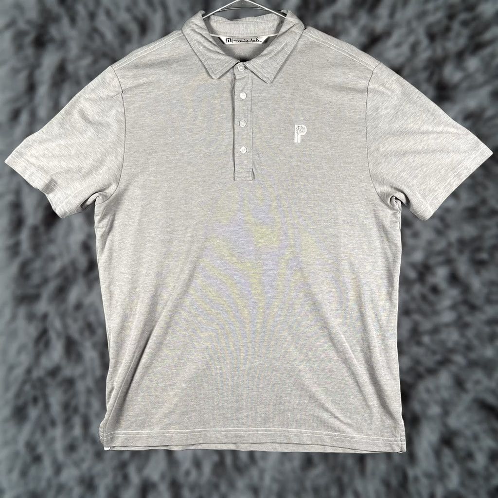 TravisMathew Travis Mathew Polo Shirt Men's L Gray Active Golf Lightweight Performance Polo Shirt Size US L / EU 52-54 / 3 - 1 Thumbnail