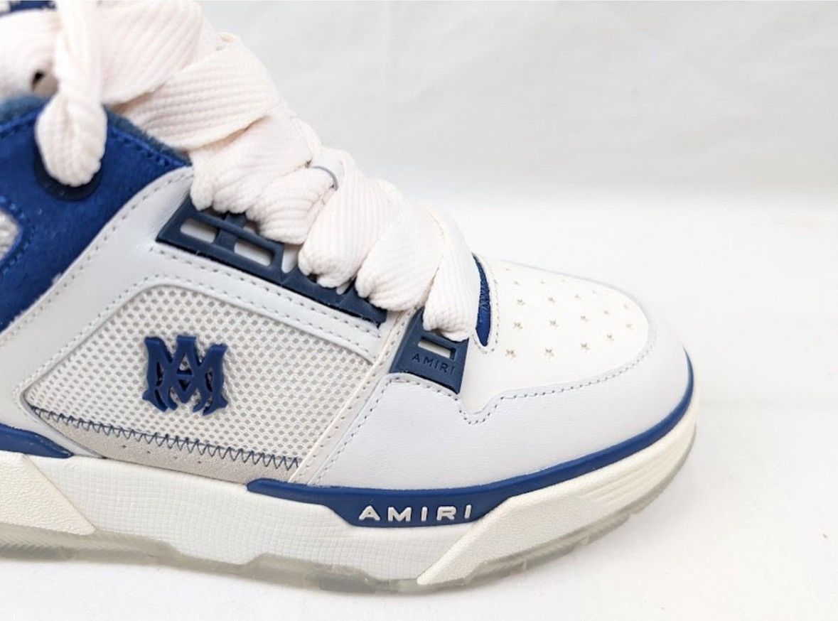 Amiri o1s1wg110425 MA-1 Low-Top Sneakers in White/Blue Size US 11 / EU 44 - 7 Thumbnail