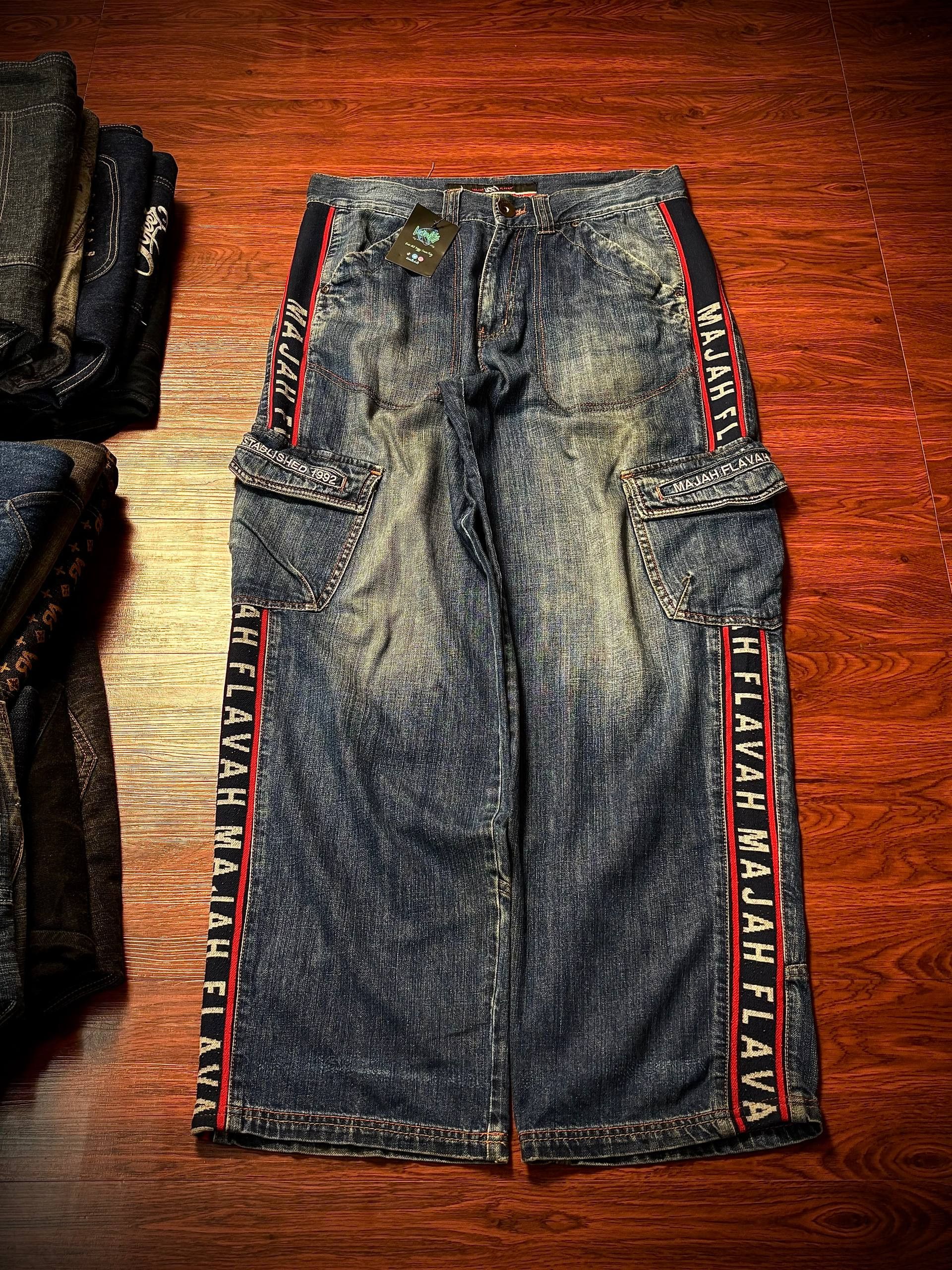JNCO Vintage Underground Hip Hop Majah Flavah Big Side Taps Size US 32 / EU 48 - 1 Thumbnail