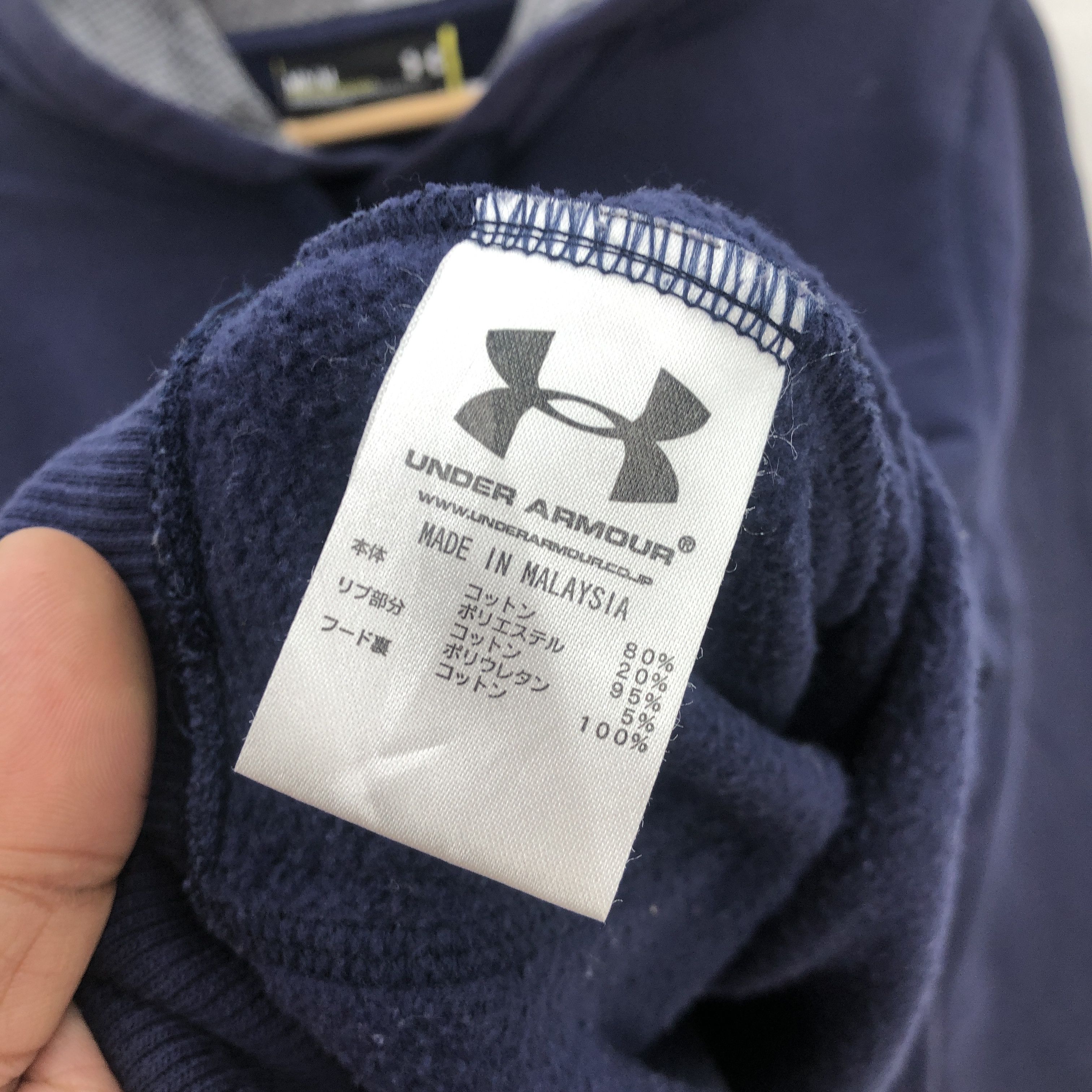 Under Armour × Vintage Vintage Under Armour Sweater Hooded Sweatshirt Jumper Size US L / EU 52-54 / 3 - 5 Thumbnail