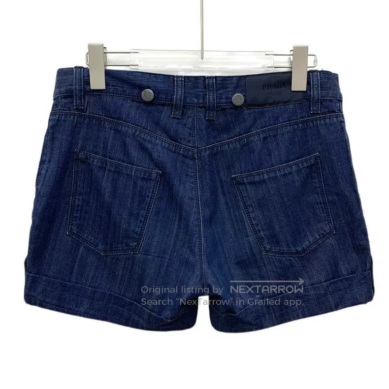 Prada Prada Dark blue cotton casual denim shorts Size 25" / US 0 / IT 36 - 2 Thumbnail