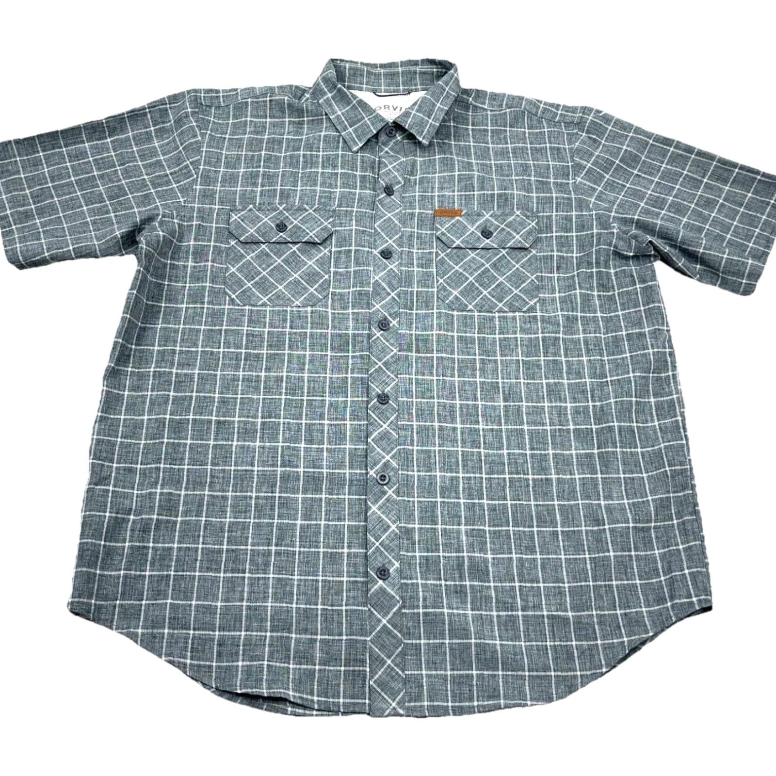 Orvis Orvis Shirt Men XL Gray Plaid Button-Up Pockets Outdoor Classic Fishing Hiking Size US XL / EU 56 / 4 - 2 Thumbnail