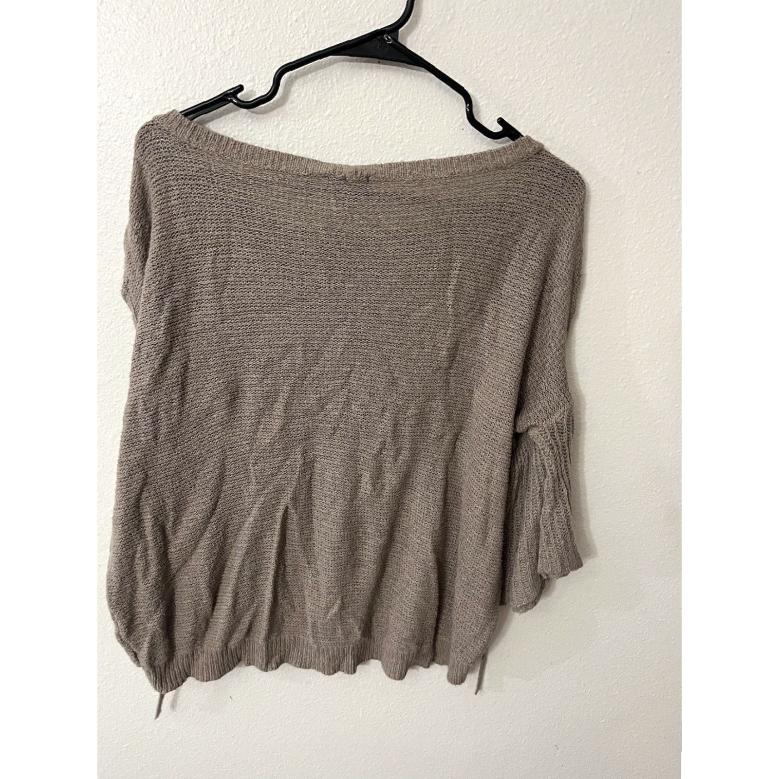 Express Express Women’s Brown Knit Short Sleeve Sweater Cold Shoulder Medium Size M / US 6-8 / IT 42-44 - 2 Thumbnail