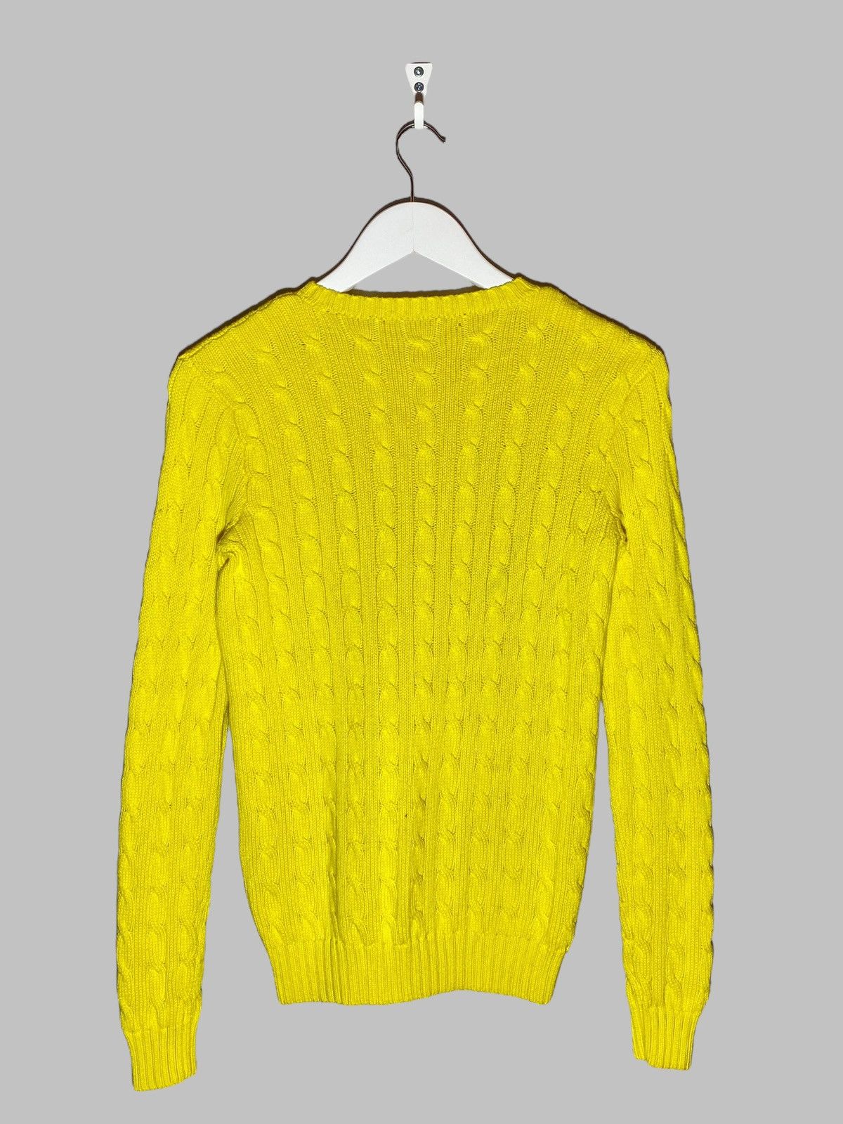 Polo Ralph Lauren 🔥 00s POLO RALPH LAUREN BRIGHT YELLOW CABLE KNIT SWEATER Size US S / EU 44-46 / 1 - 2 Thumbnail