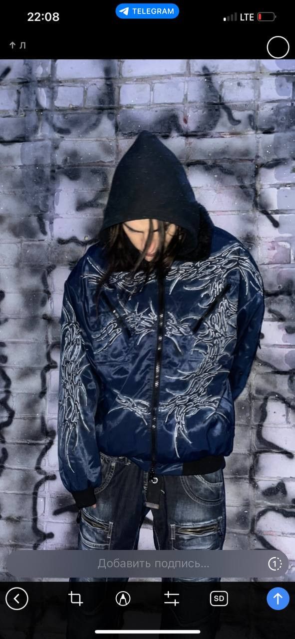 Le Grande Bleu (L.G.B.) Cyber neotribal shaman bomber jacket Size US XL / EU 56 / 4 - 3 Thumbnail