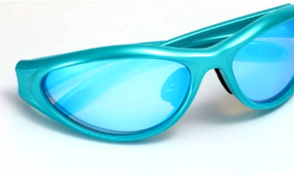Vintage Punk Pearl Blue Cat Eye Aviation Sunglasses Style Rave Size ONE SIZE - 2 Thumbnail