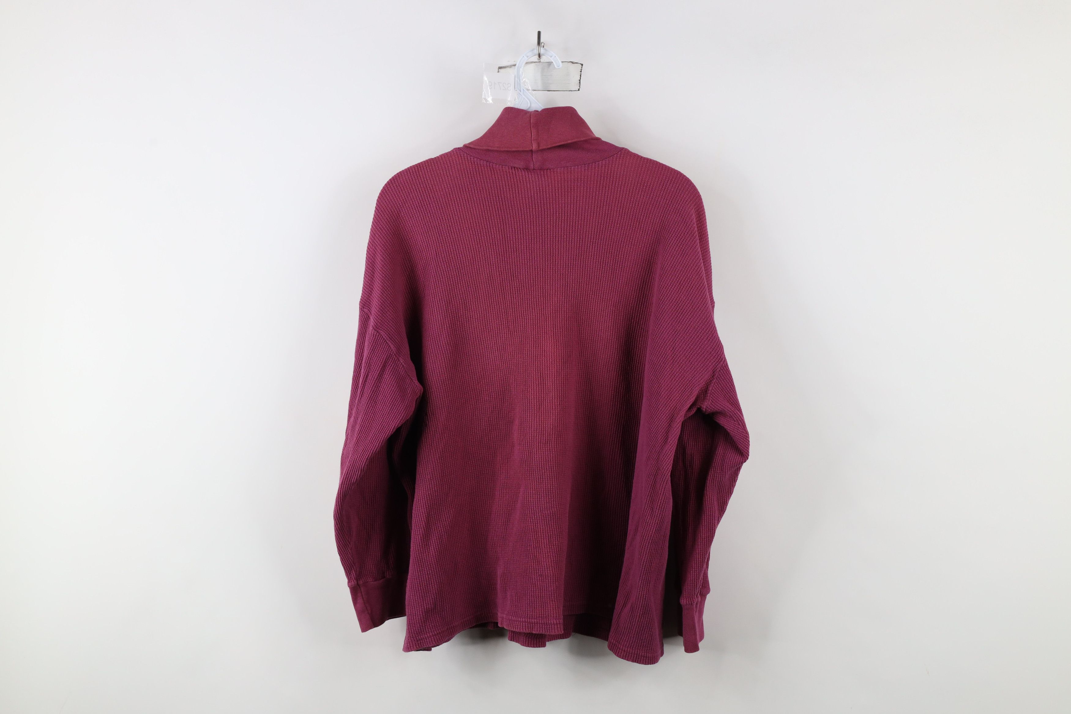 Vintage Vintage 90s Streetwear Waffle Knit Turtleneck T-Shirt USA Size ONE SIZE - 8 Thumbnail