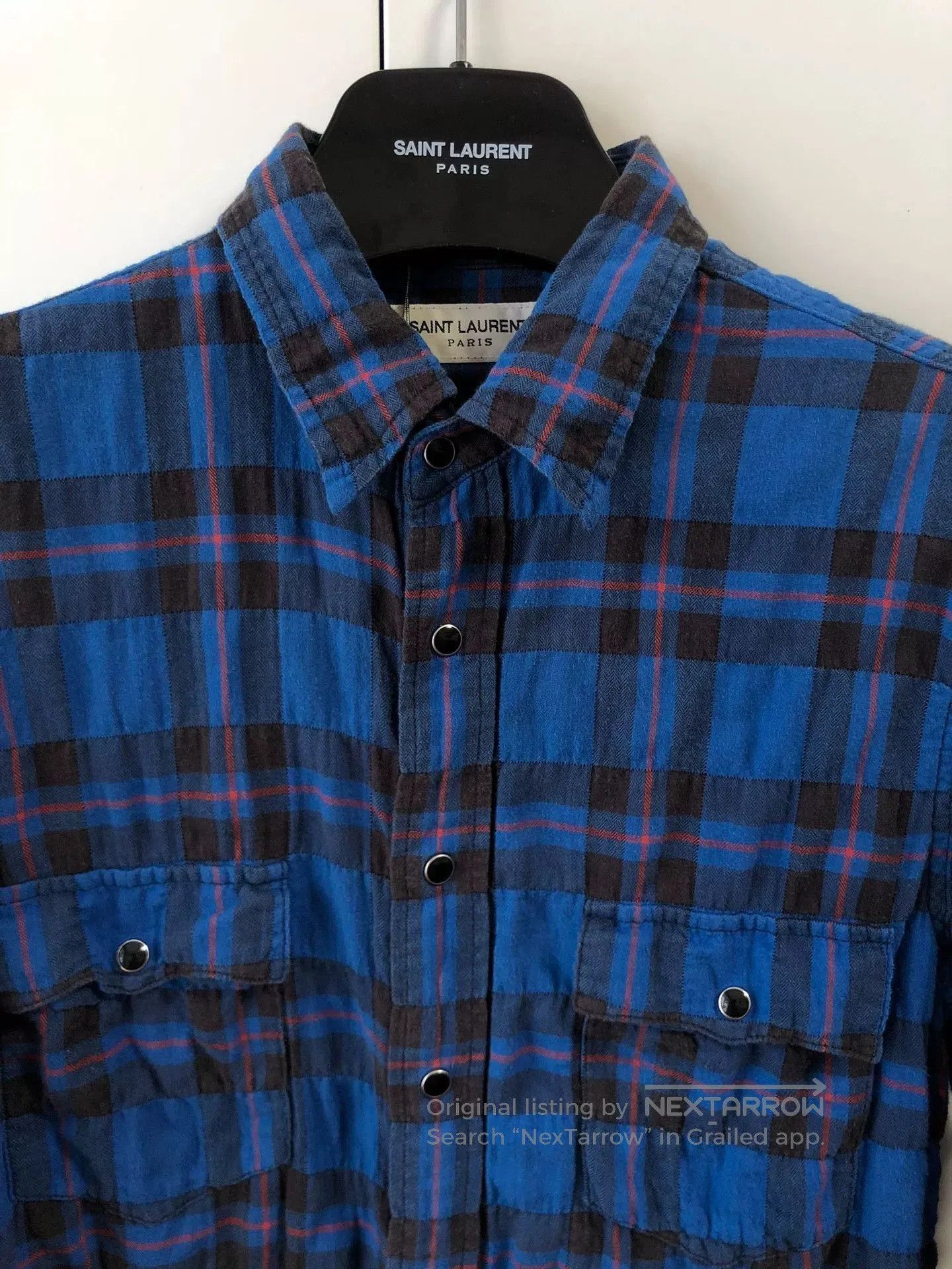 Saint Laurent Paris blue plaid shirt from saint laurent. Size US XS / EU 42 / 0 - 2 Thumbnail