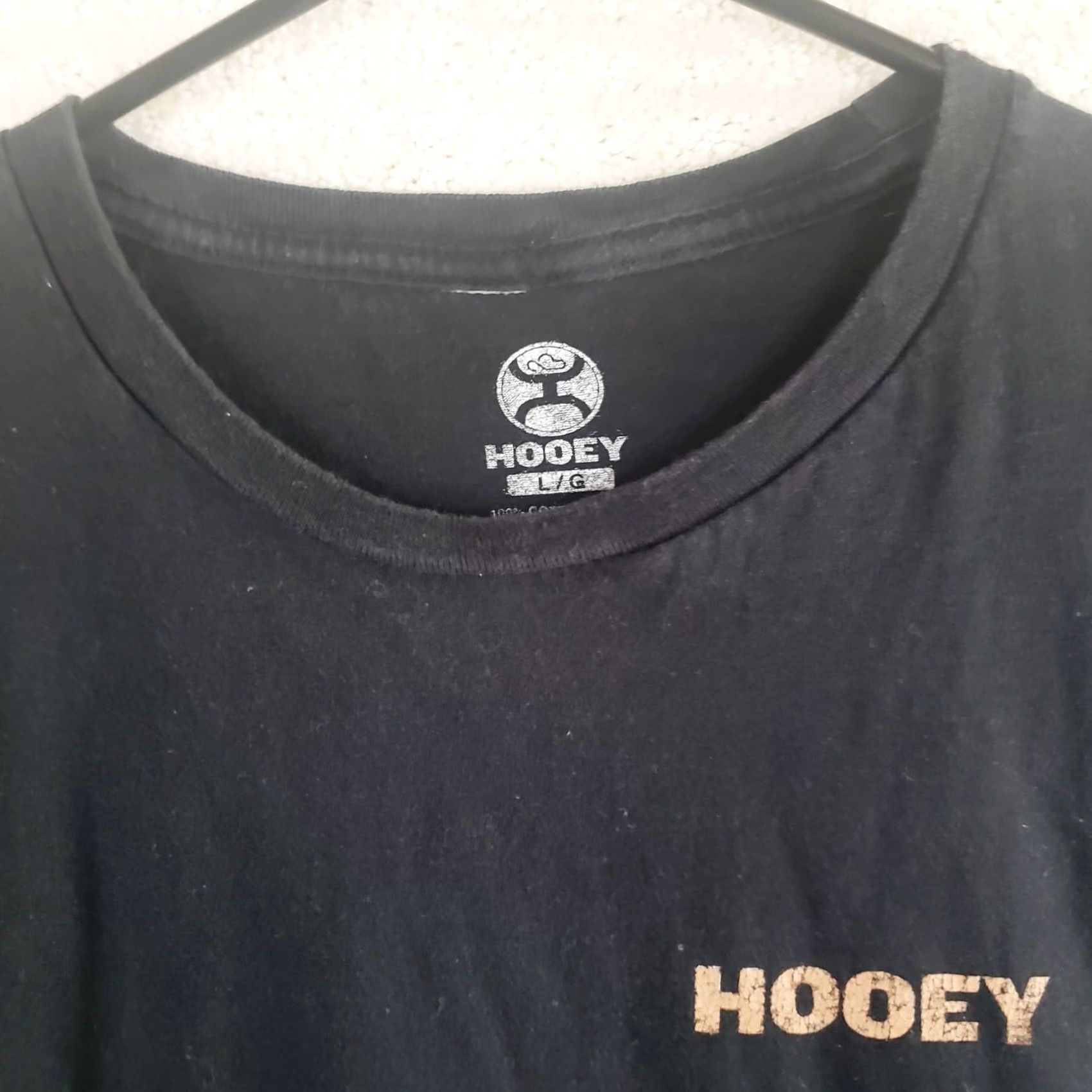 Vintage Hooey Tee Shirt Men's L Black Front & Back Graphic Print Cotton Logo T-Shirt Size US L / EU 52-54 / 3 - 4 Thumbnail