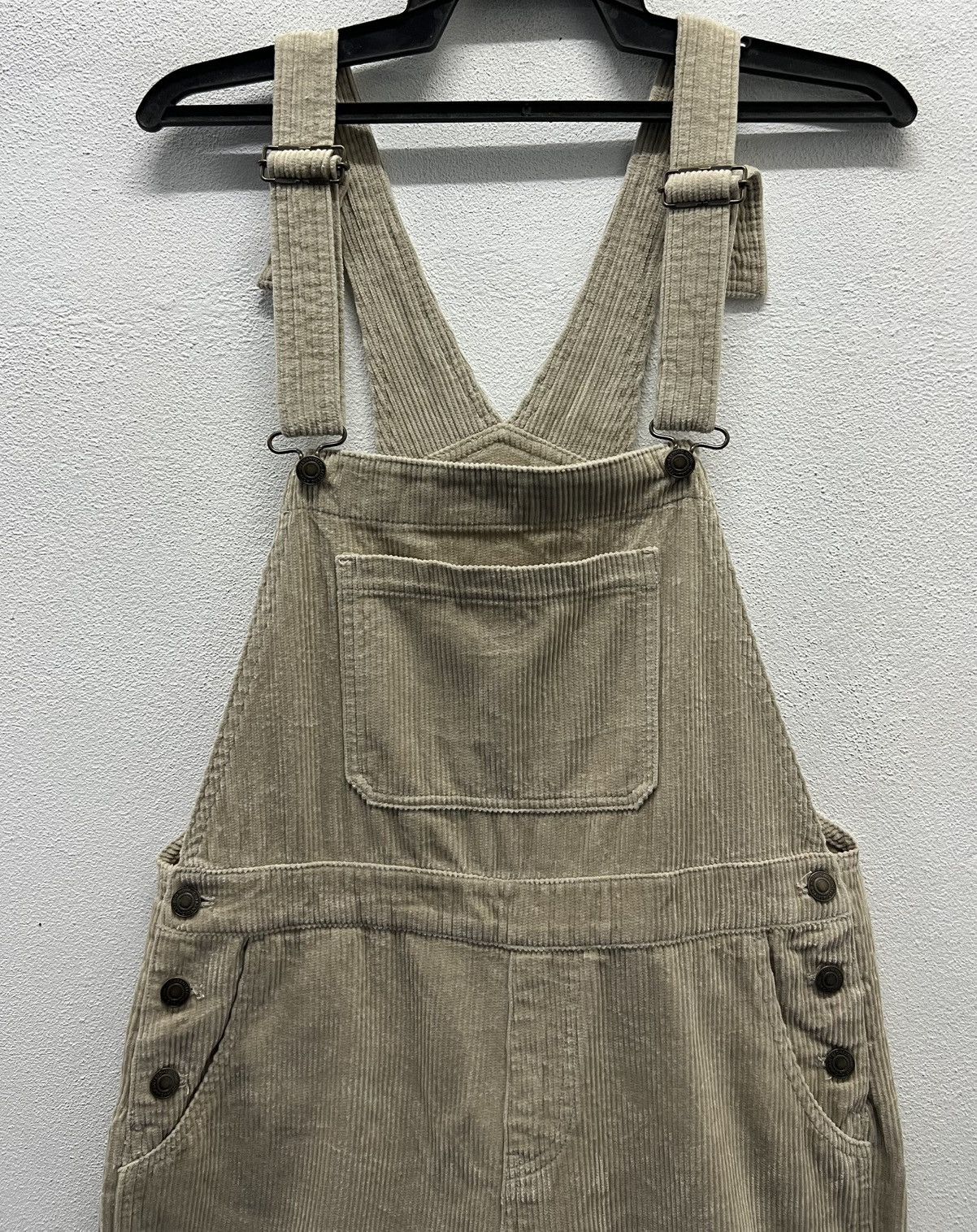 COLZA Beige Corduroy Overalls  Size L  100% Cotton