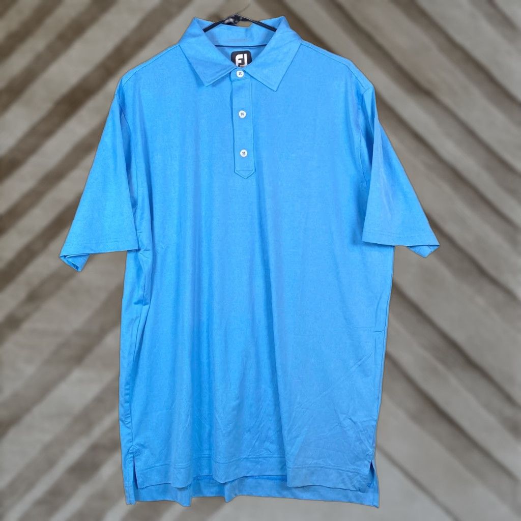 Footjoy FootJoy Mens Shirt Polo Blue Golf Athleisure Quick Dry Stretch Large Size US L / EU 52-54 / 3 - 1 Thumbnail
