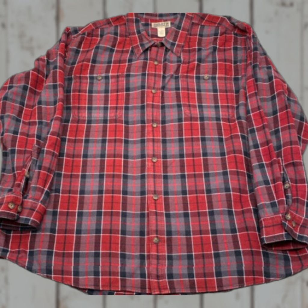 Vintage Duluth Free 52007 Swingin' Mens 4XL Long Sleeve Button Up Plaid Flannel Shirt Size US XXL / EU 58 / 5 - 1 Thumbnail