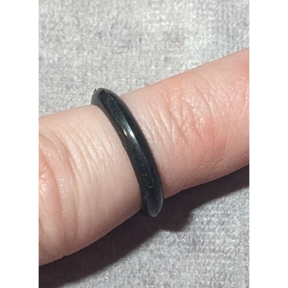 Other Simple Black Rubber Fashion Ring Size 6 1/4 Size ONE SIZE - 10 Thumbnail