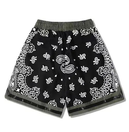 VIBE 21SS Tokyo Union Green Bandana Paisley Jersey Shorts Size US 31 - 2 Thumbnail
