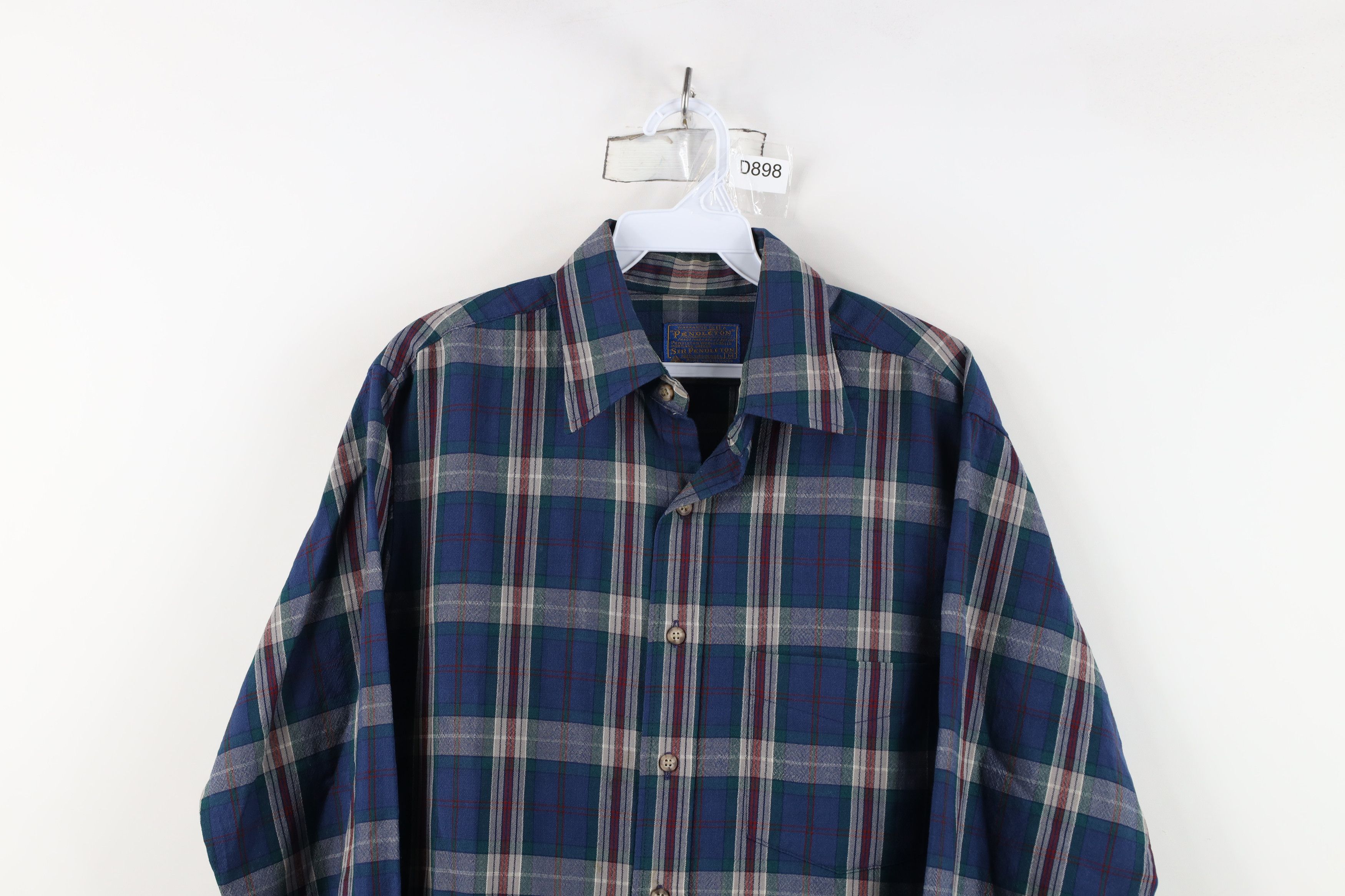 Pendleton Vintage 90s Pendleton Wool Collared Button Shirt Plaid USA Size US M / EU 48-50 / 2 - 2 Thumbnail