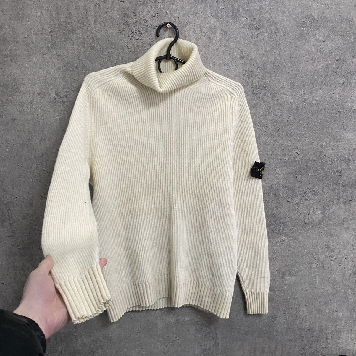 Stone Island Vintage Stone Island Turtleneck Wool Knit Sweater Size US L / EU 52-54 / 3 - 2 Thumbnail