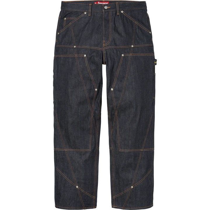 Supreme Supreme Jacquard Logos Double Knee Denim Painter Jean