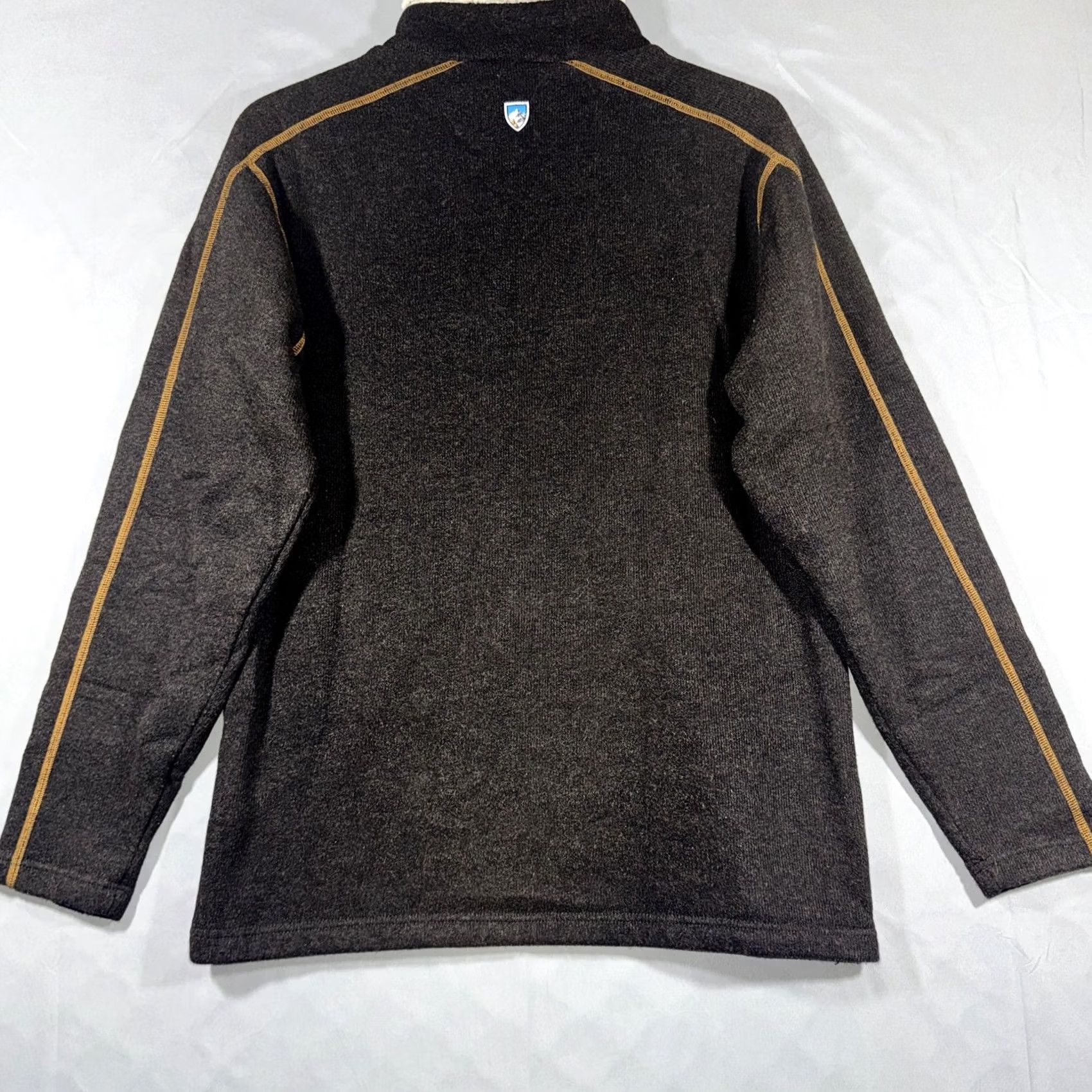 Vintage Kuhl Mens Large Gray Alfpaca Fleece Pullover 1/4 Zip Mock Neck Sweater Size US L / EU 52-54 / 3 - 2 Thumbnail