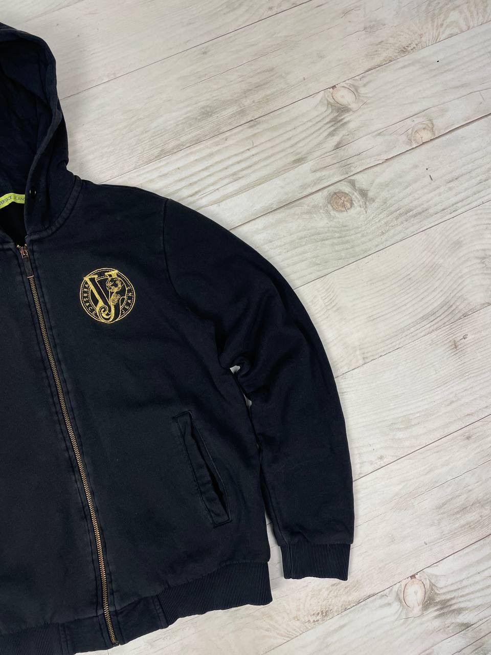 Versace × Versace Jeans Couture Vintage Versace Jeans Zip Hoodie Big Logo Pullover Luxury Size US S / EU 44-46 / 1 - 5 Thumbnail