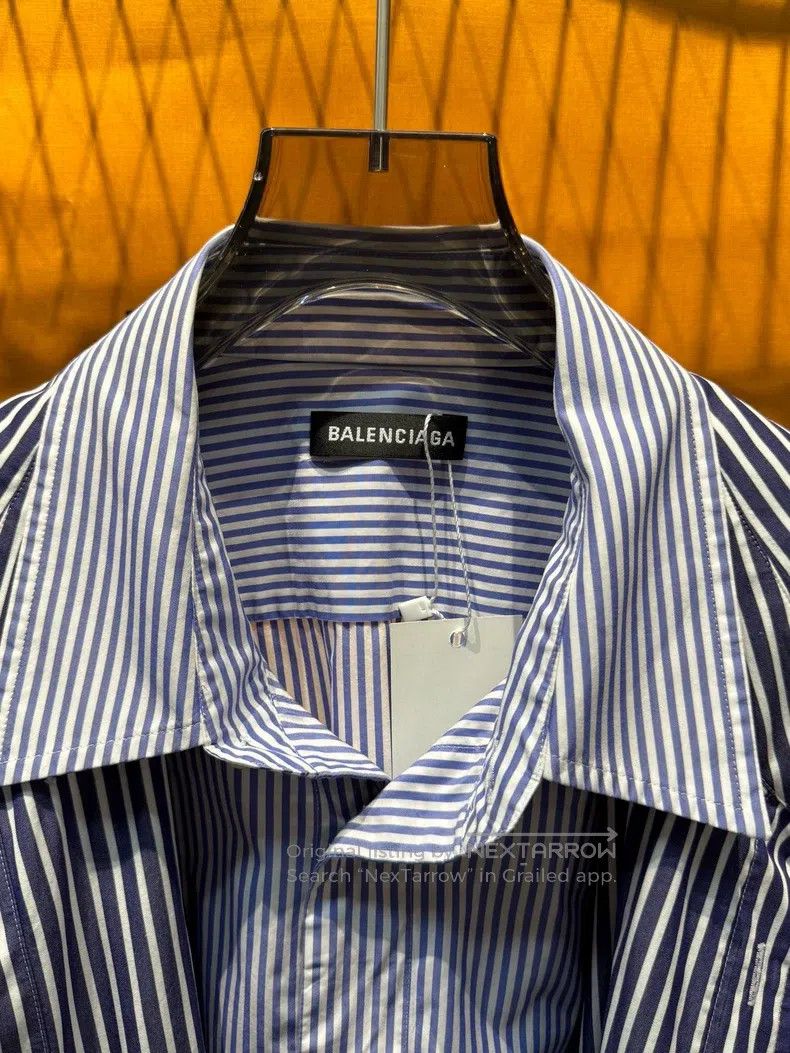 Balenciaga Balenciaga Two-Way Combined Striped Shirt Size XS / US 0-2 / IT 36-38 - 2 Thumbnail