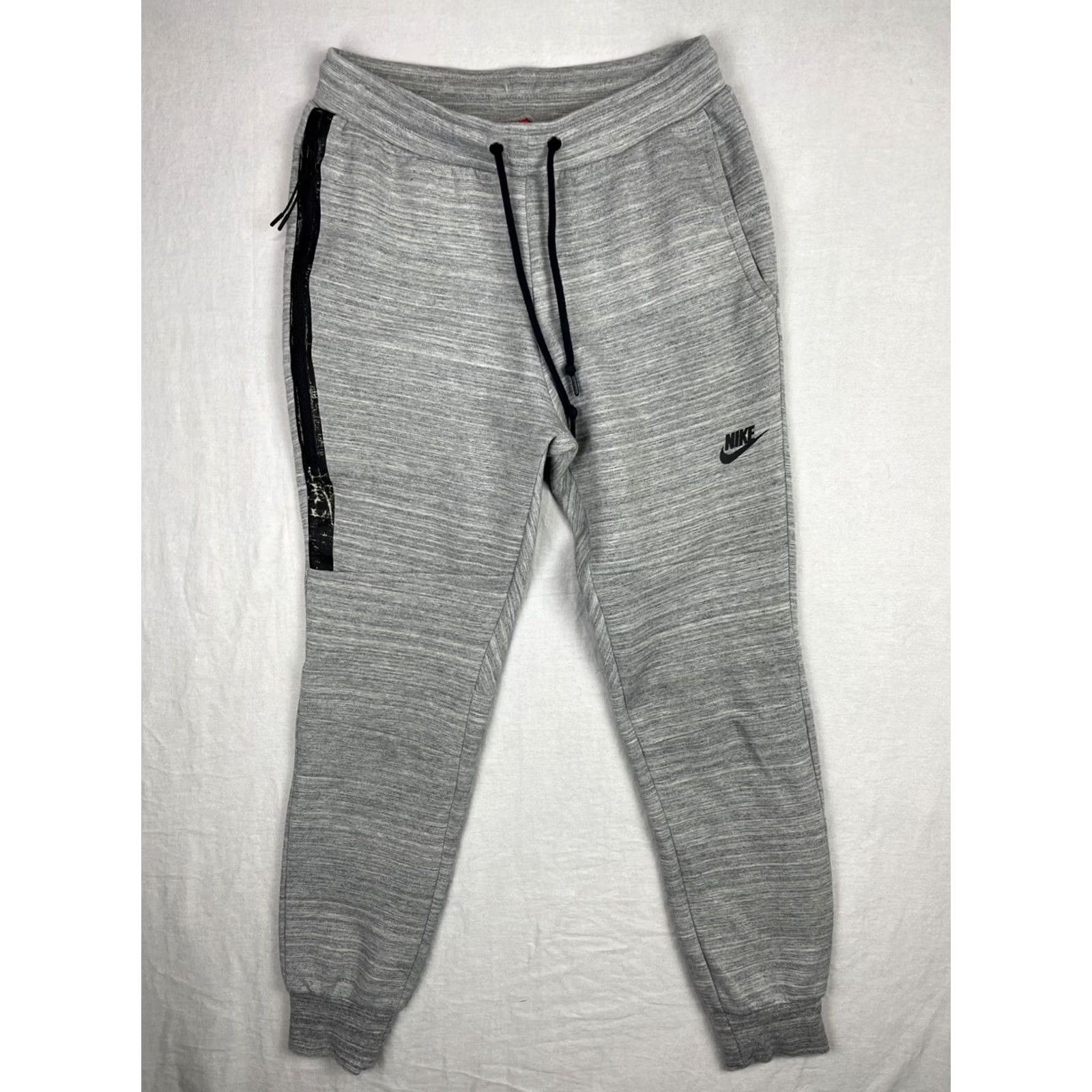 Nike Nike Tech Fleece Pants Mens Small Gray Joggers Tapered Heather Gym 585204-063 Size US 29 - 2 Thumbnail