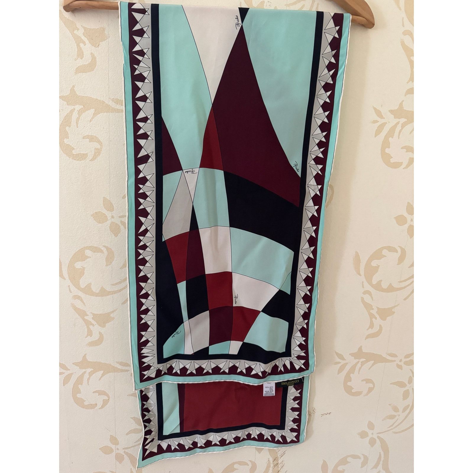 Emilio Pucci Italy Emilio Pucci Firenze Vintage Beautiful 100% Silk Scarf Size ONE SIZE - 4 Thumbnail