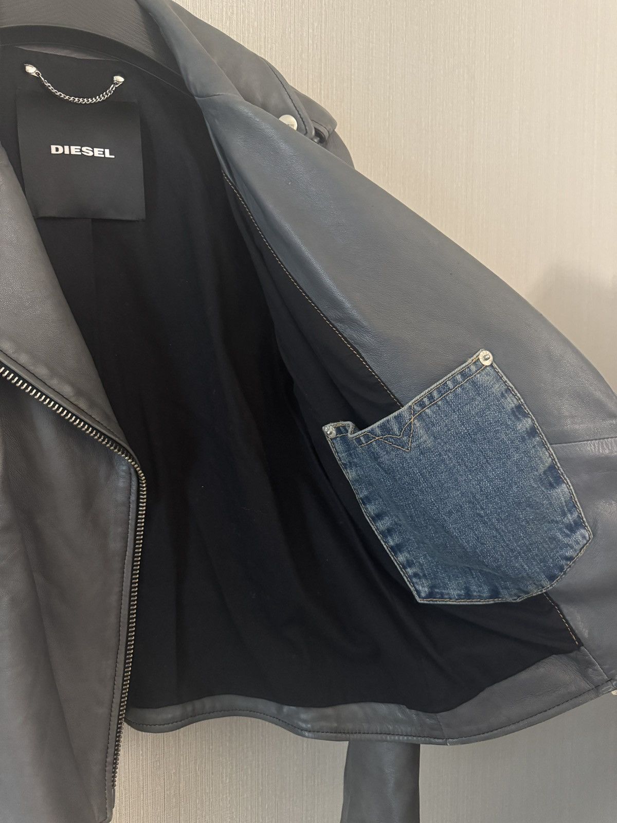 Diesel Diesel Black Lamb Leather Jacket Size XS / US 0-2 / IT 36-38 - 3 Thumbnail