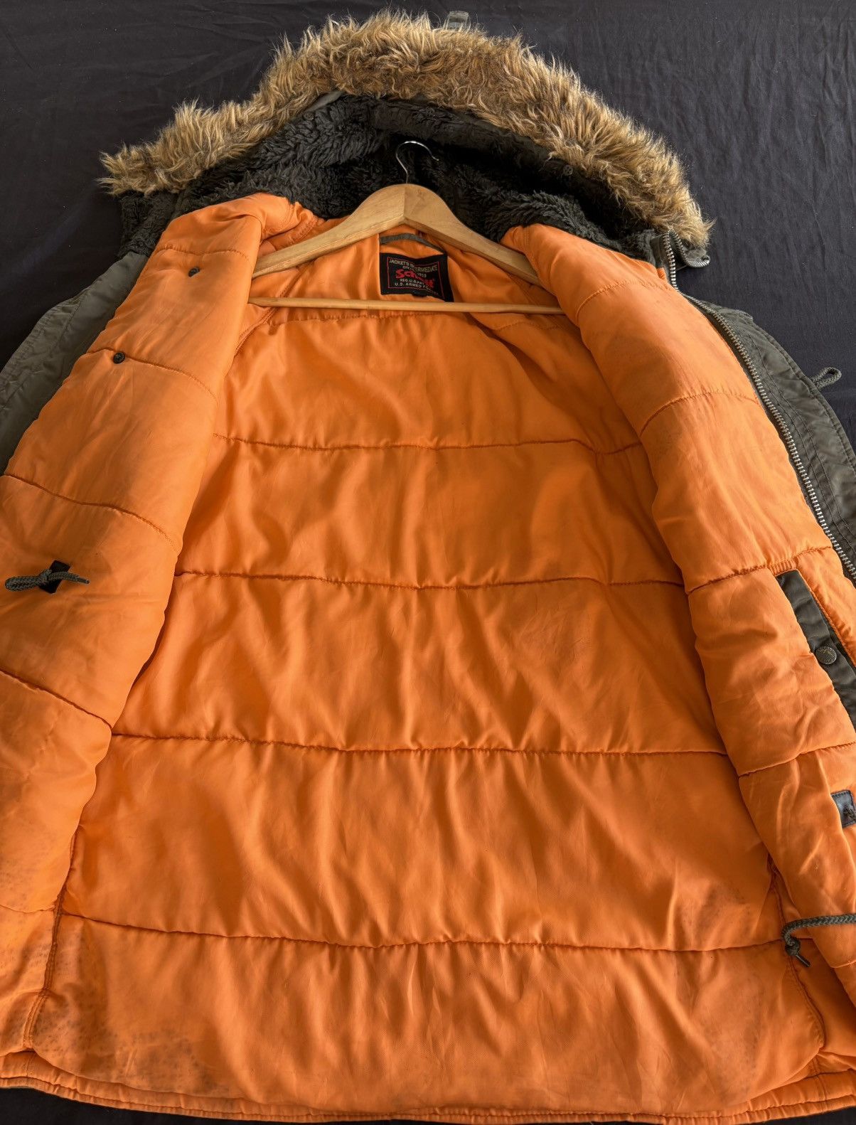 Schott Schott N.Y.C. Olive Green N-3B Snorkel Faux Fur Parka Jacket Size US M / EU 48-50 / 2 - 5 Thumbnail